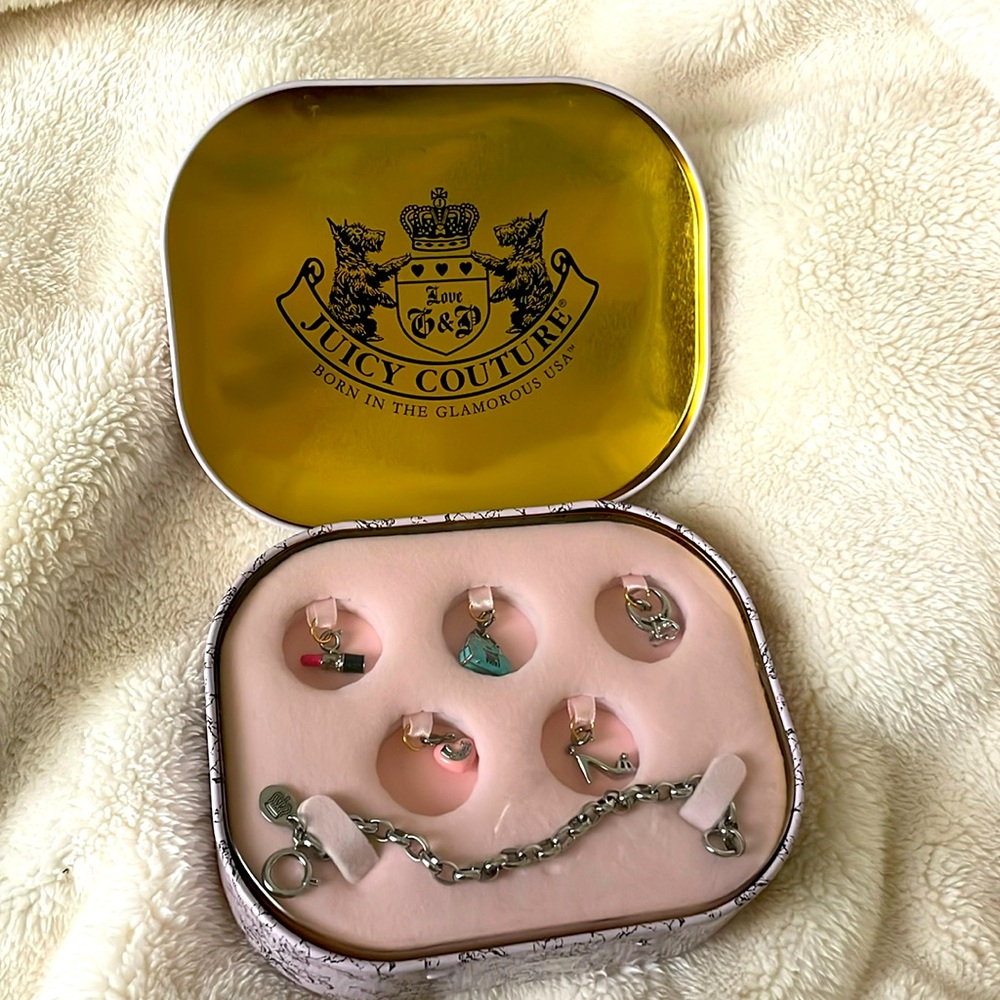 Brand new juicy couture charm bracelet set